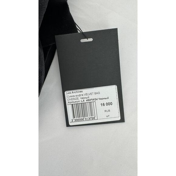 Les Archives Velvet Bow Ribbon Tie Purse Crossbody New Black Cocktail Belt Bag - Picture 3 of 7